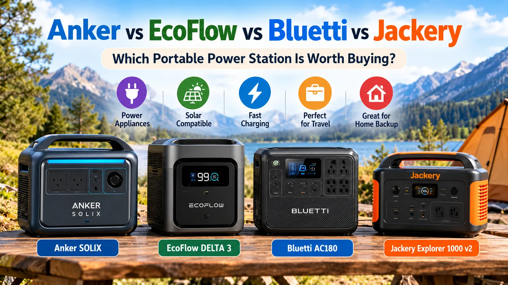 Anker vs EcoFlow vs Bluetti vs Jackery